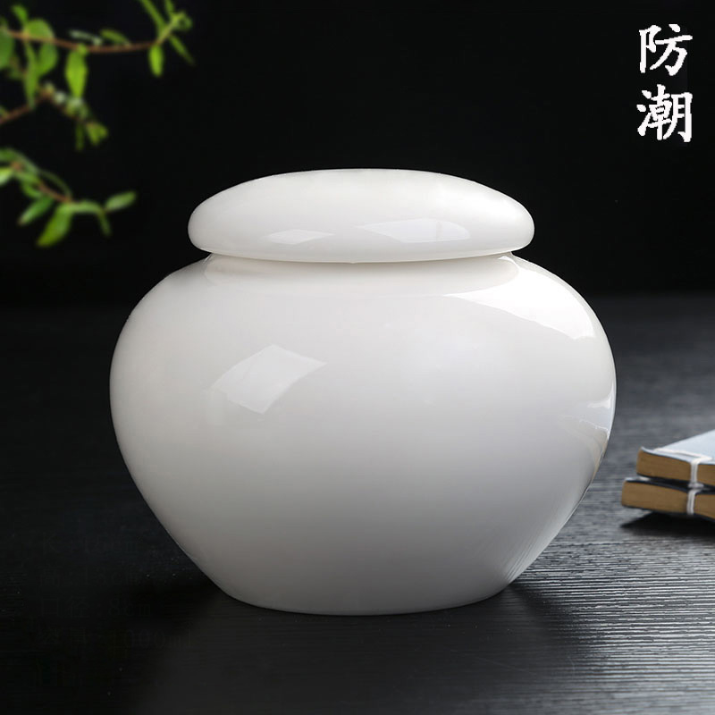 简约宠物骨灰盒手工白瓷骨灰坛罐
