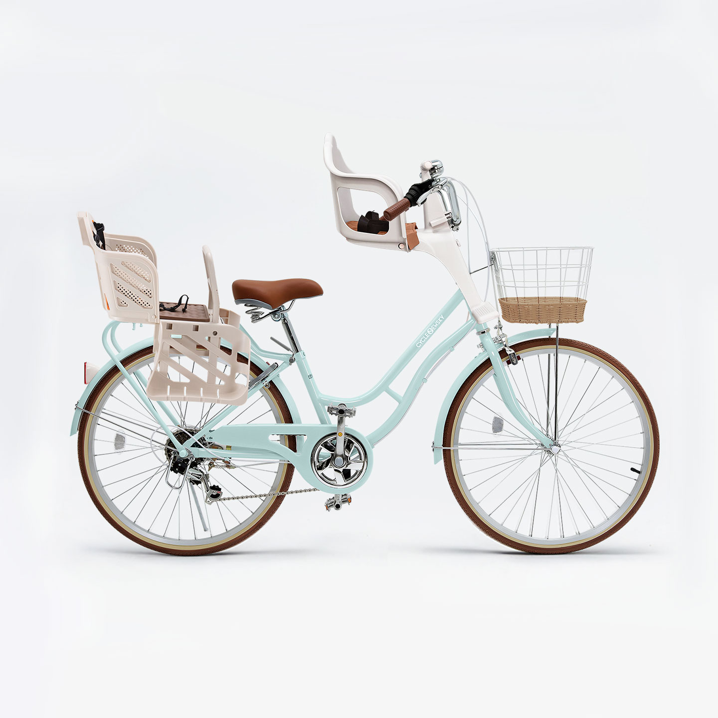 紐斯加親子自行車遛娃母子車