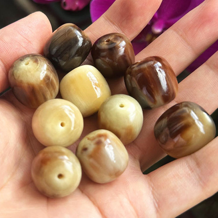 藏式牦牛角桶珠散珠 桶珠隔珠顶鼓珠 配饰件配珠