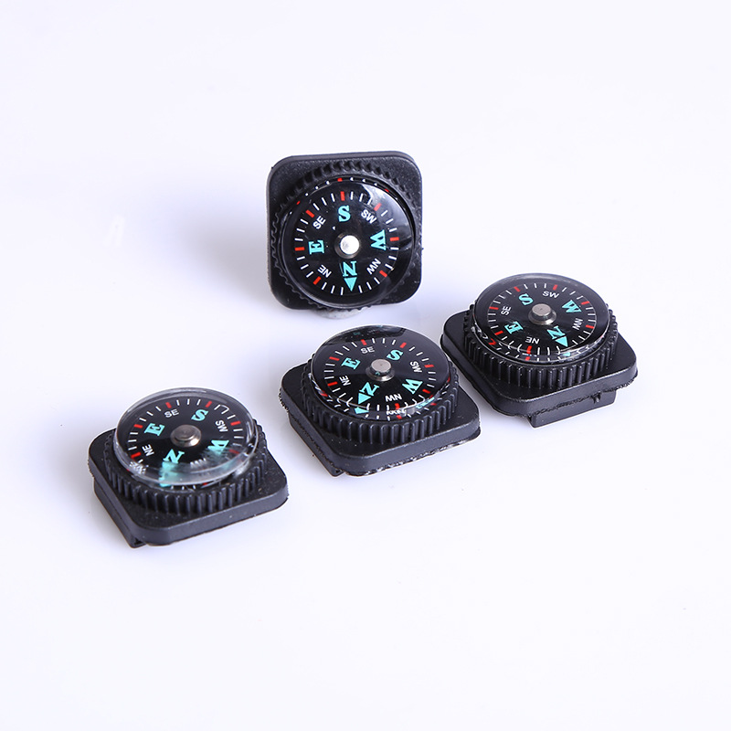 户外野营指南针指北针 20MM铜帽注油带皮套配件