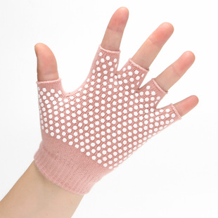 瑜伽手套防滑棉女露指保暖健身普拉提半指骑行动感单车运动防起茧