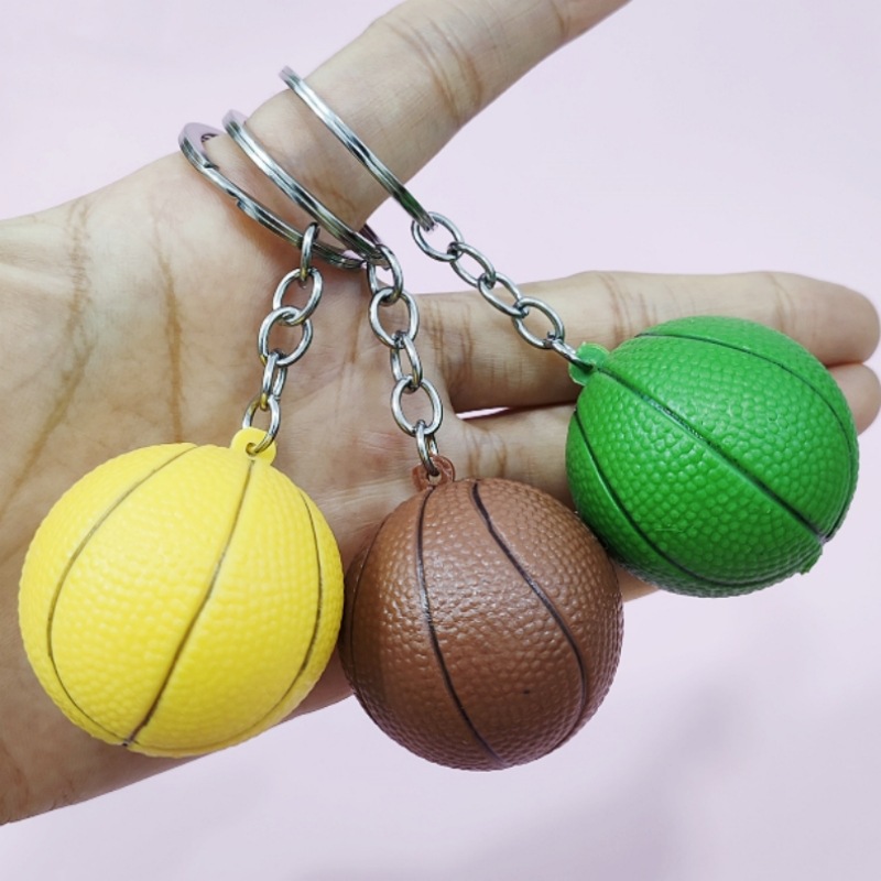 仿真4cm篮球钥匙扣挂件活动用品 创意球类礼品小挂件体育周边