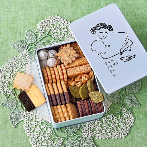 日本高颜值健康无麸质BONBONS DE K费南雪&曲奇铁盒礼盒