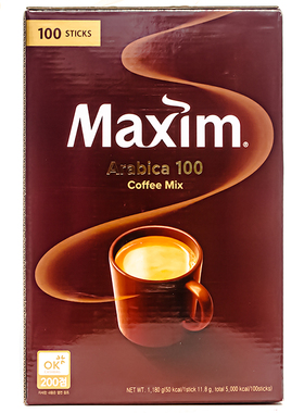韩国Maxim Arabica100麦馨咖啡麦可馨阿拉伯咖啡100包(964)大盒装