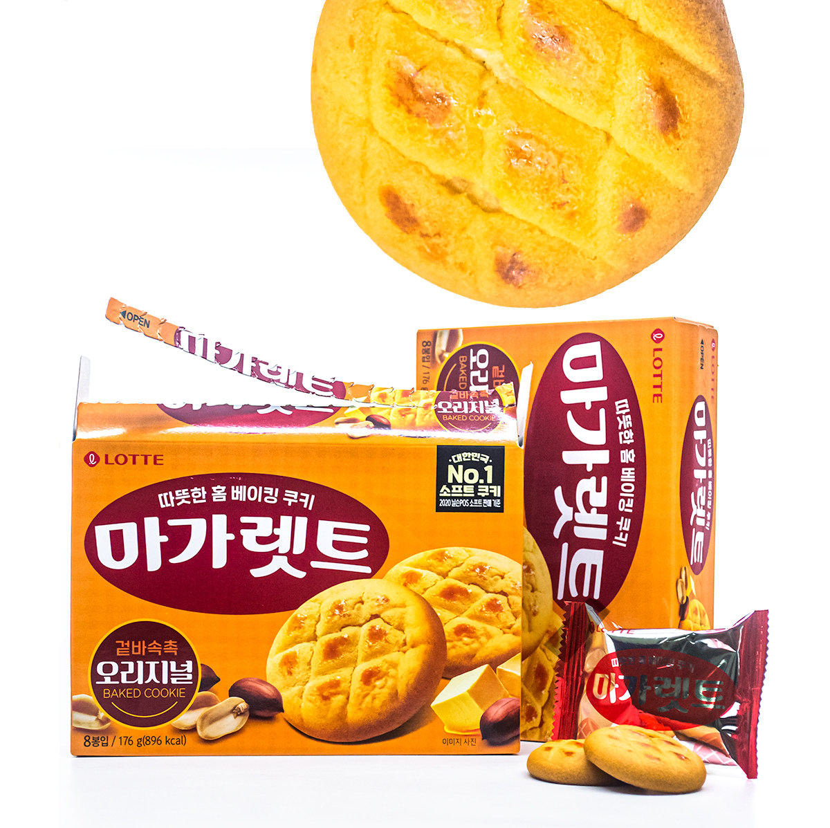 韩国玛佳丽原味饼干松软香甜奶油花生176g