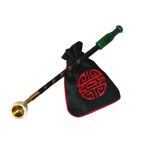 Старомодная латунная агатовая курительная трубка ручной работы, мундштук