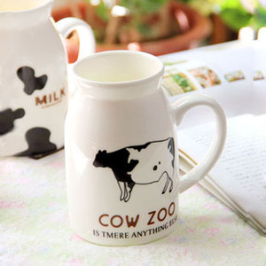 zakka杂货 小资陶瓷牛奶杯 早餐杯 咖啡 马克杯 小奶壶 三款