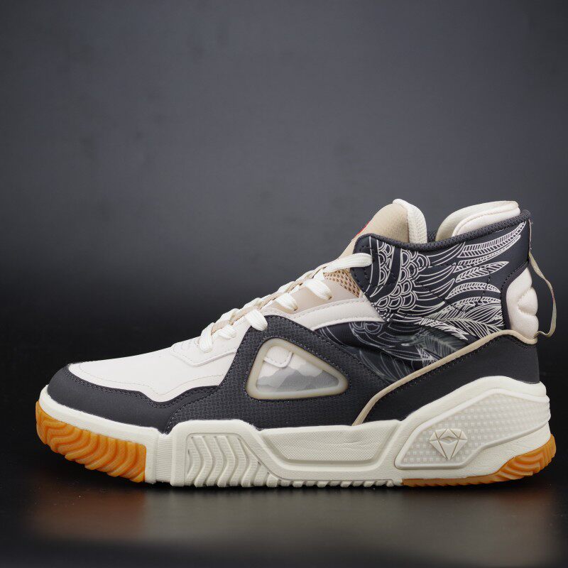 安踏男款水墨丹青烈焰2潮流时尚舒适运动轻便高帮休闲鞋112148088