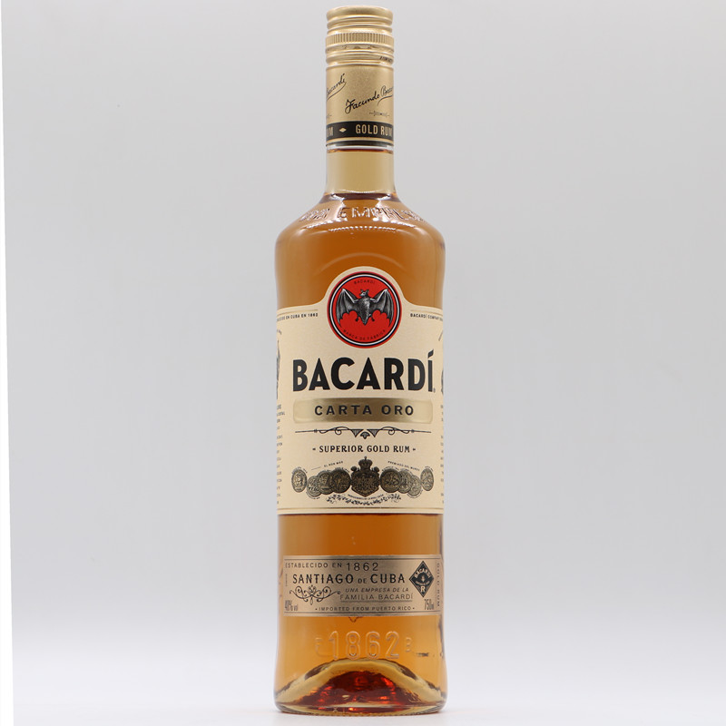 Bacardi/百加得金朗姆酒40度750ml进口基酒洋酒套装mojito莫吉托 酒类 朗姆酒/Rum 原图主图