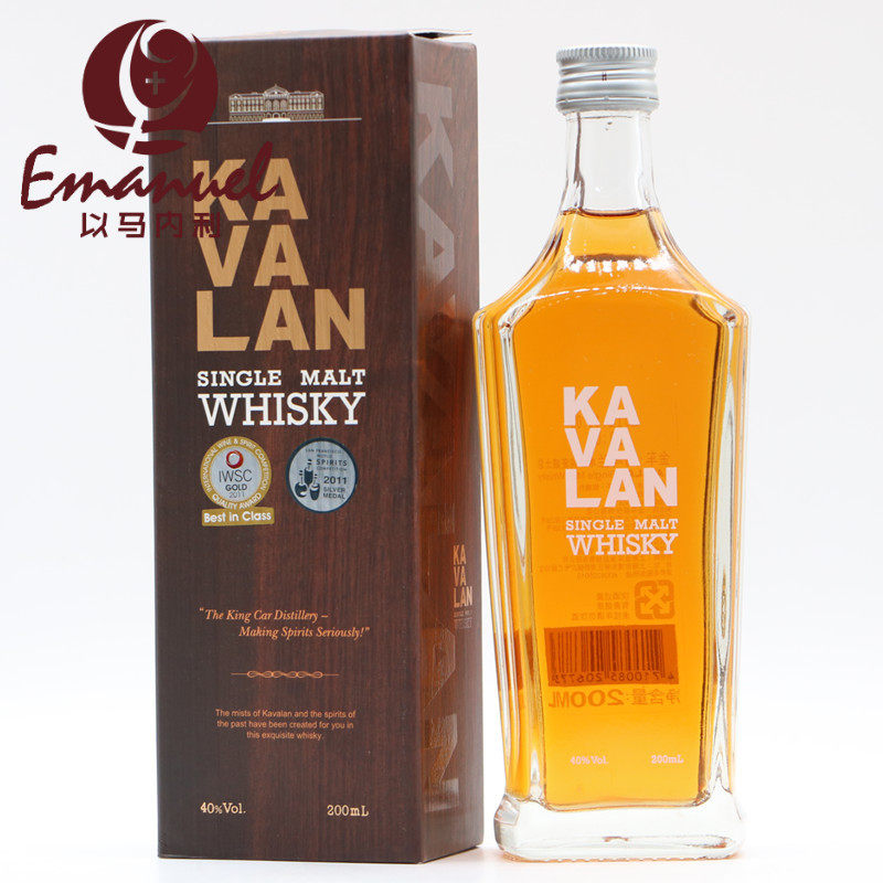 金车kavalan噶玛兰 单一麦芽威士忌 200ml