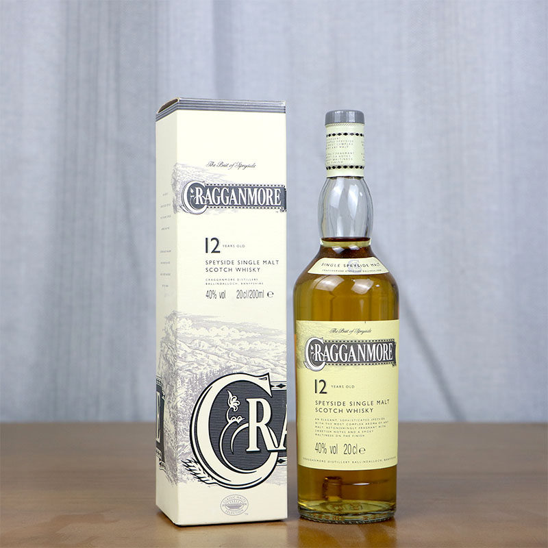 克拉格摩尔12年斯贝塞单一麦芽威士忌 洋酒 cragganmore 200ml