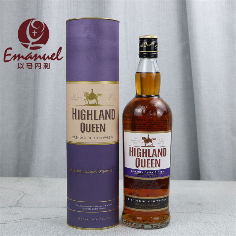 高地女王苏格兰雪莉桶调配威士忌highland queen 进口洋酒 700ml