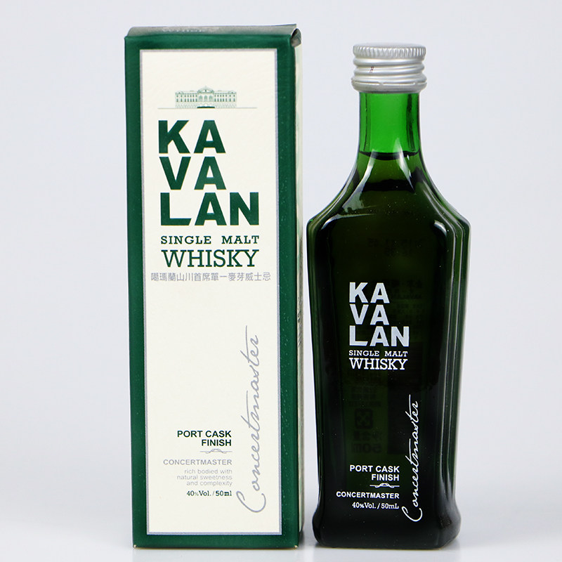 台湾 金车kavalan噶玛兰波特桶单一麦芽威士忌酒伴小酒版50ml