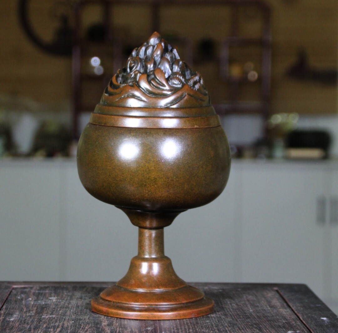 陈巧生制宝焰博山炉巧生炉彦岐炉香精舍宣德炉香薰炉铜炉香炉