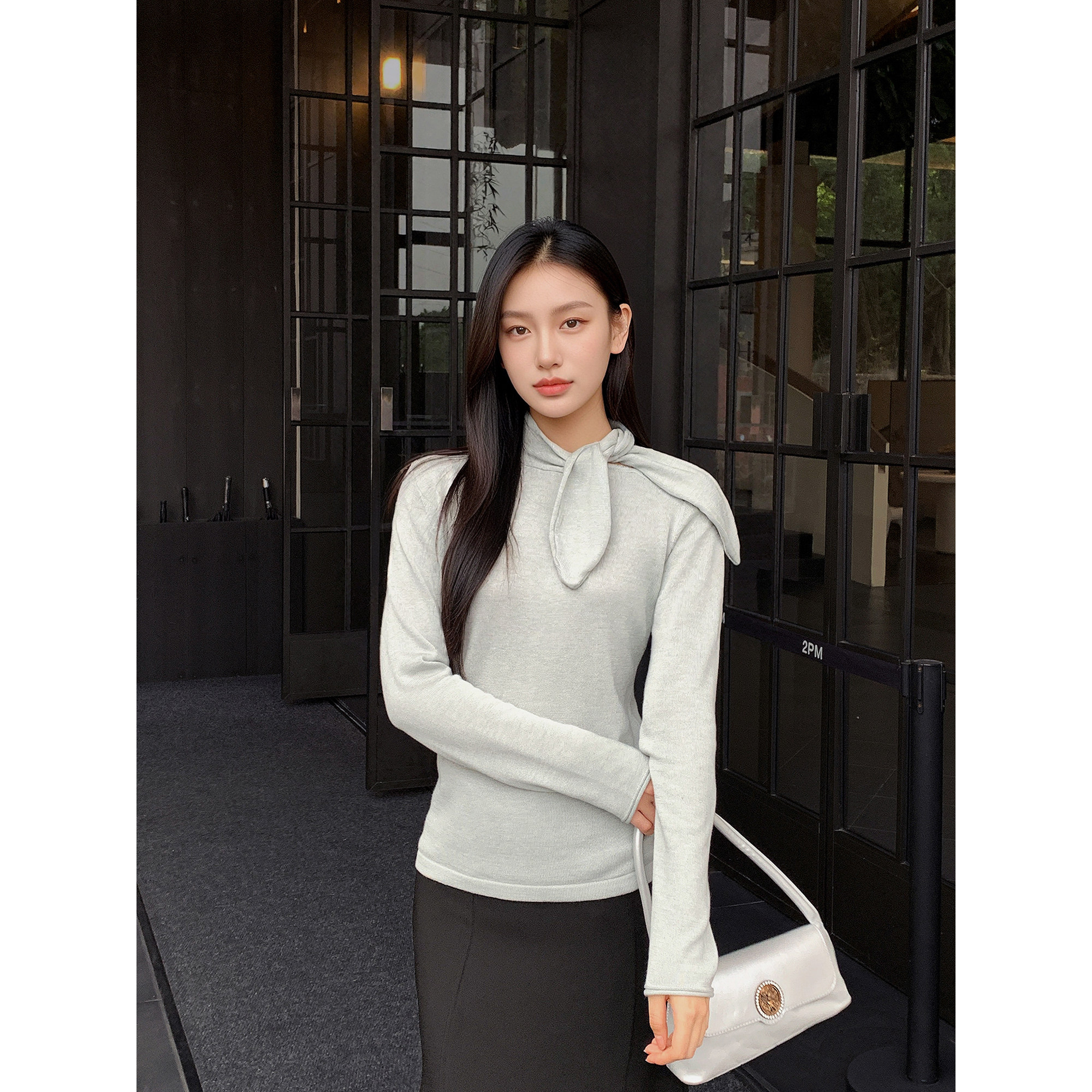 GEMQI 绝美高级感澳羊毛针织打底衫上衣女2025新款修身显瘦上衣,女装/女士精品,毛针织衫,淘宝优惠券,粉丝福利购,淘宝优惠卷