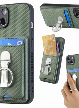 适用苹果16promax手机壳新款外壳iPhone15卡包一体14promax指环扣支架14镜头全包13Pro创意12可插卡se3保护套