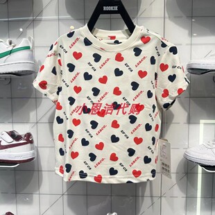 Levi's李维斯童装夏季新款女款圆领爱心可爱百搭短袖T恤LV2422003
