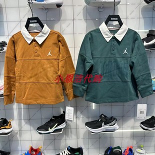 经典 男童长袖 POLO衫 TJD2432029 logo针织罗纹袖 秋季 JORDAN童装 新款