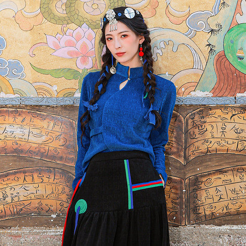 杨丽萍设计修身上衣女秋冬
