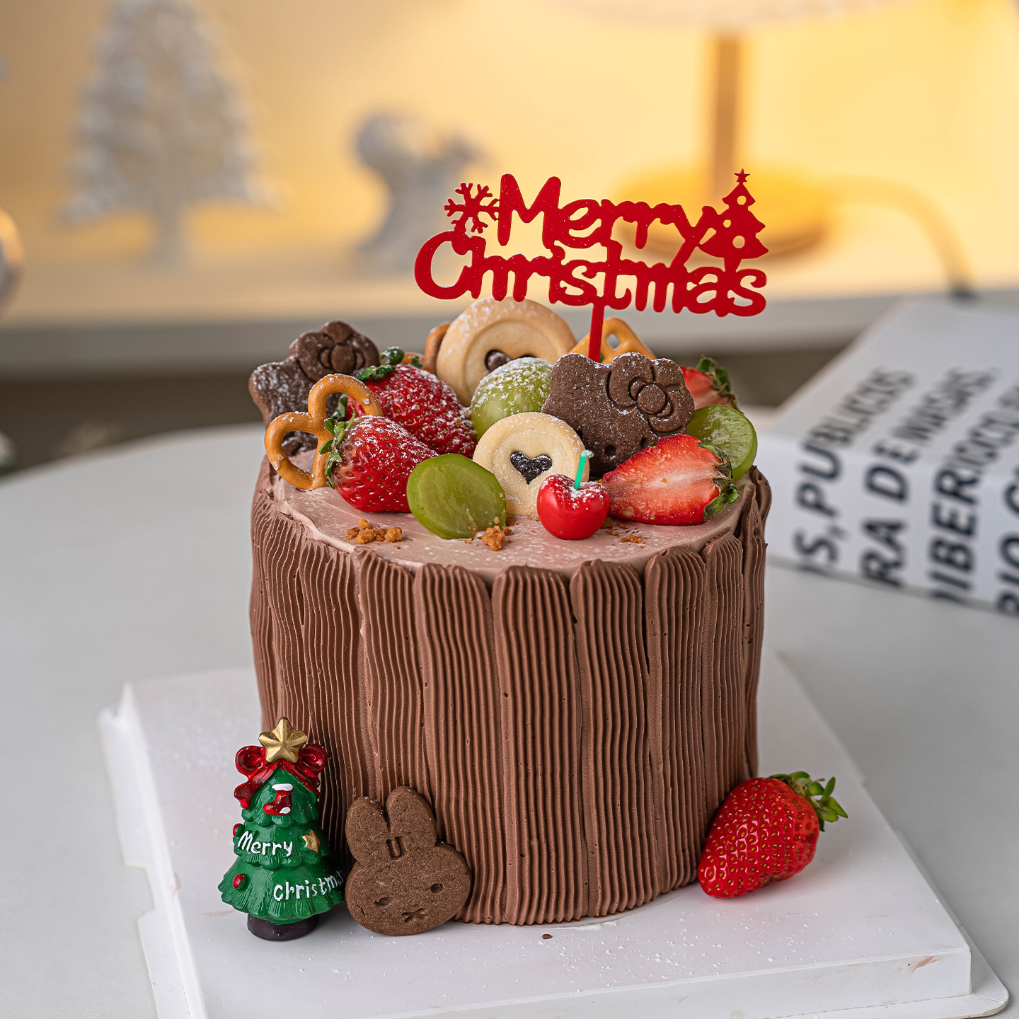 蛋糕装饰圣诞节亚克力