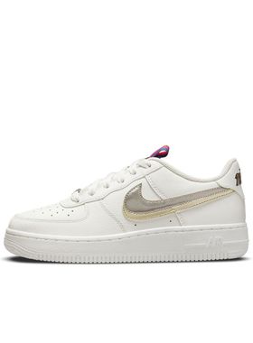 Nike Air Force 1 GS AF1 白金银双钩低帮休闲运动板鞋DH9595-001