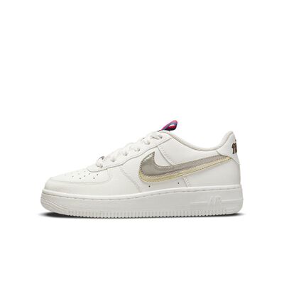 Nike Air Force 1 GS AF1 白金银双钩低帮休闲运动板鞋DH9595-001