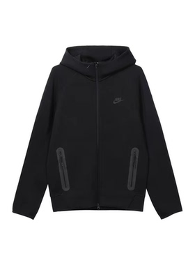 Nike WindRunner 男款 纯色拉链连帽休闲运动夹克外套FB7922-010