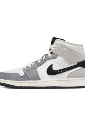 Air Jordan 1 Mid AJ1 灰色 男子 运动休闲中帮篮球鞋 DZ4136-002