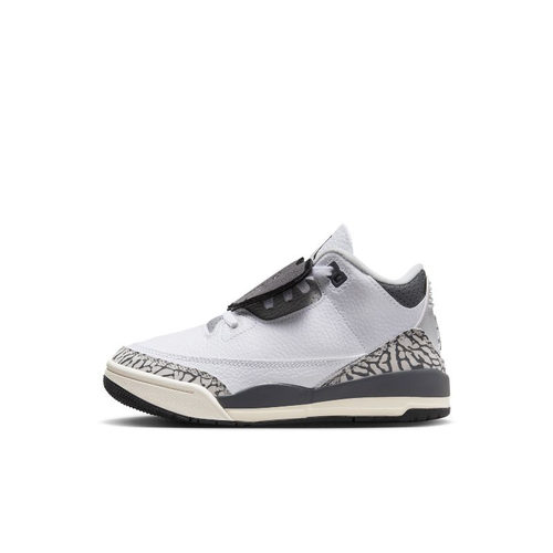 Air Jordan 3 Retro AJ3 儿童白灰 中帮休闲运动篮球鞋FB4416-100