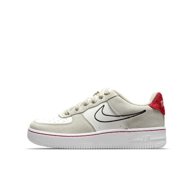 Nike Air Force 1 AF1 耐克女子 米白红 低帮空军板鞋DB1561-100,运动鞋new,板鞋,淘宝优惠券,粉丝福利购,淘宝优惠卷