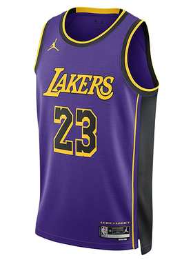 Jordan 洛杉矶湖人队 紫色 男款 字母印花圆领无袖背心DO9530-508