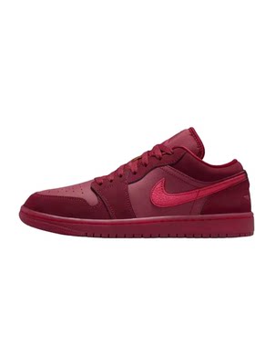 Air Jordan 1 AJ1 情人节限定 红色情侣款低帮复古板鞋IB7012-600