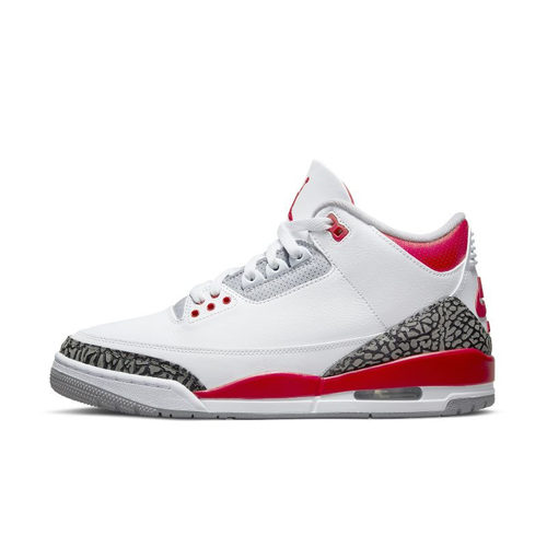 Air Jordan 3 AJ3 男白红火焰红复古中帮休闲篮球鞋DN3707-160
