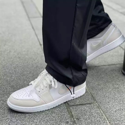 Air Jordan 1 Low AJ1 白灰拼接 男低帮复古休闲篮球鞋DN1635-100