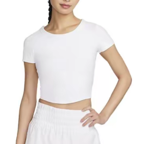 Nike 白色 女款 纯色logo 圆领休闲短款短袖T恤FN2805-100,运动服/休闲服装,运动T恤,淘宝优惠券,粉丝福利购,淘宝优惠卷