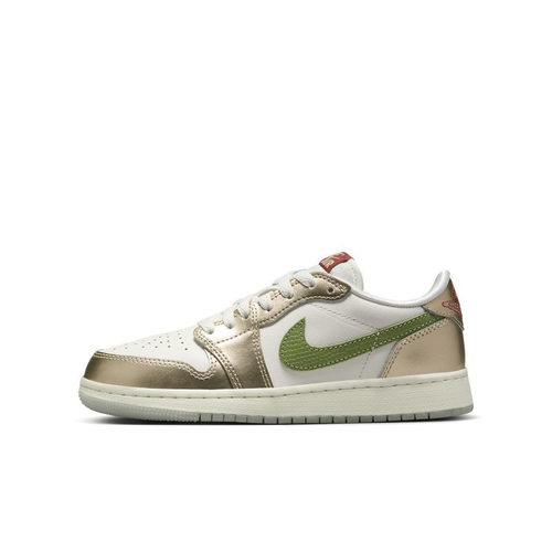 Air Jordan 1 AJ1 龙年 新年白绿色 GS 低帮复古篮球鞋FQ6593-100