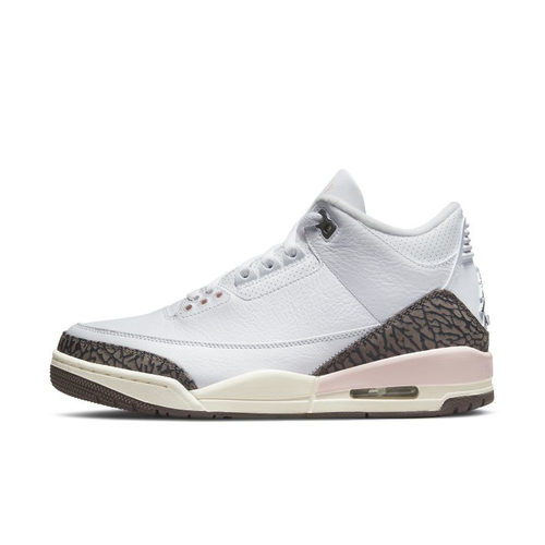 Air Jordan 3 AJ3樱花白棕粉女中帮复古运动休闲篮球鞋CK9246-102