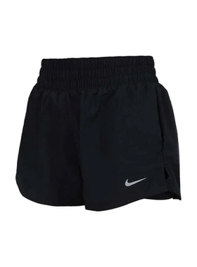 Nike 黑色 女款 纯色 松紧腰休闲运动短裤DX6013-010