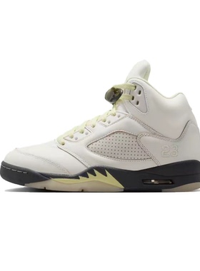 Air Jordan 5 AJ5 米色 女款 高帮 复古休闲运动篮球鞋IM7592-130