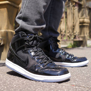 黑蓝 Dunk耐克男 大灌篮 漆皮高帮休闲板鞋 002 Nike BQ6826