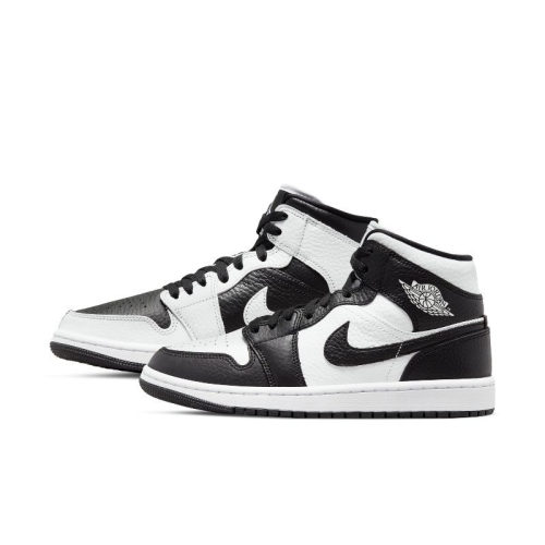 Air Jordan 1 Mid AJ1 黑白熊猫阴阳鸳鸯女中帮篮球鞋DR0501-101