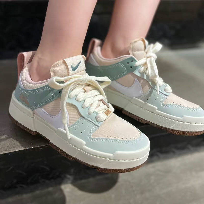 NikeDunk女杏绿运动低帮板鞋