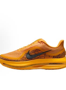 Nike橙色男款低帮运动跑步鞋