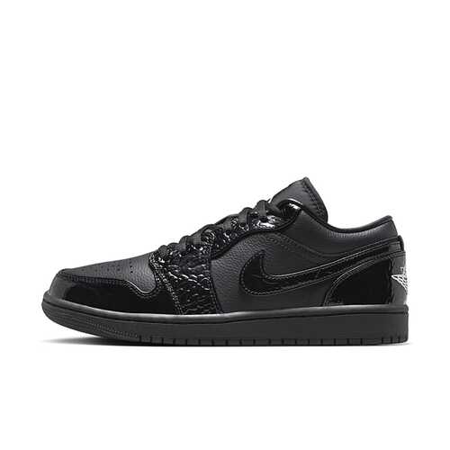 Air Jordan 1 Low AJ1黑色漆皮女子运动休闲低帮篮球鞋HJ7743-010