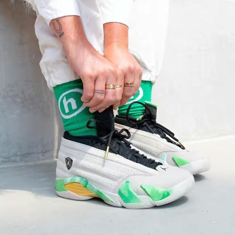 Air Jordan 14 AJ14联名翡翠灰绿女运动休闲复古篮球鞋DJ1034-200