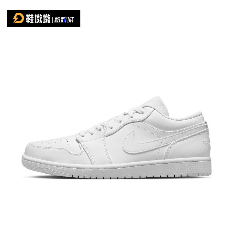 Air Jordan 1 Low AJ1 纯白 男子 运动休闲复古篮球鞋 553558-136