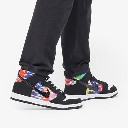 Nike SB Dunk High耐克男 黑白 电视信号 高帮休闲板鞋CZ2253-100