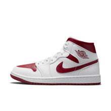 Air Jordan 1 Mid AJ1 反转芝加哥 白红 女中帮篮球鞋BQ6472-161