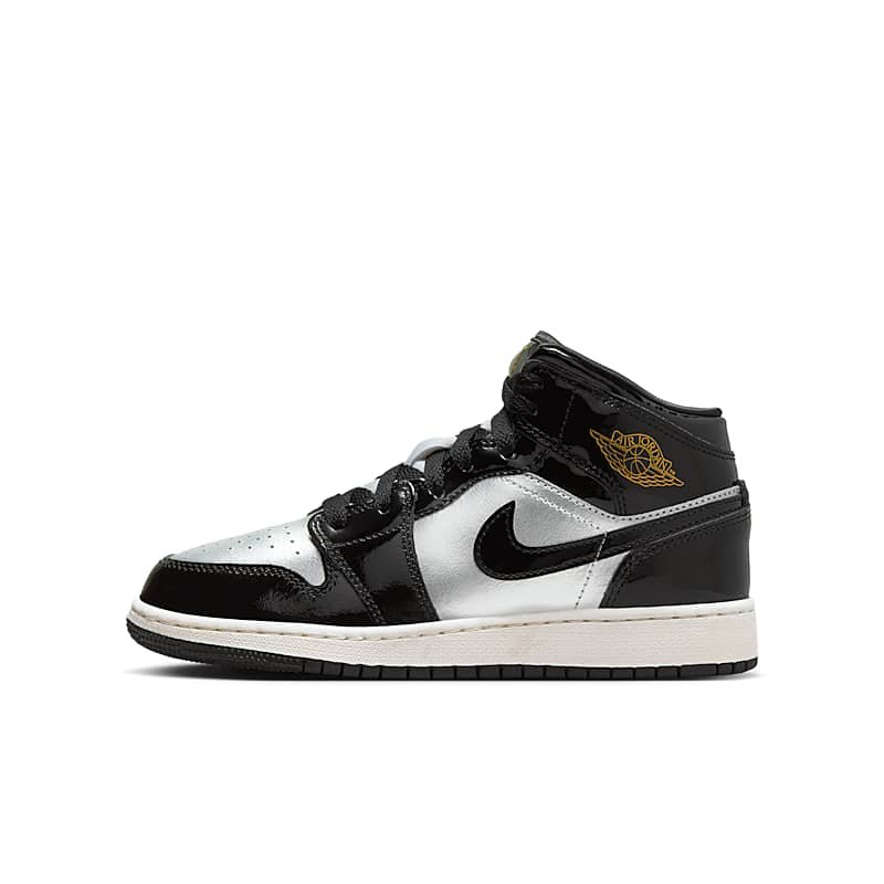 Air Jordan 1 Mid 黑色 GS运动休闲舒适百搭中帮篮球鞋FZ3938-001,运动鞋new,篮球鞋,淘宝优惠券,粉丝福利购,淘宝优惠卷