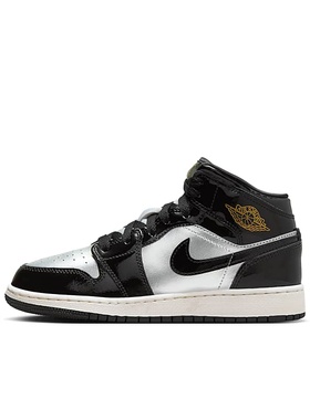 Air Jordan 1 Mid 黑色 GS运动休闲舒适百搭中帮篮球鞋FZ3938-001